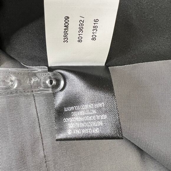 Tahari ASL Peak Collar One Button Blazer Dark Grey Womens Size 16 - Picture 6 of 7